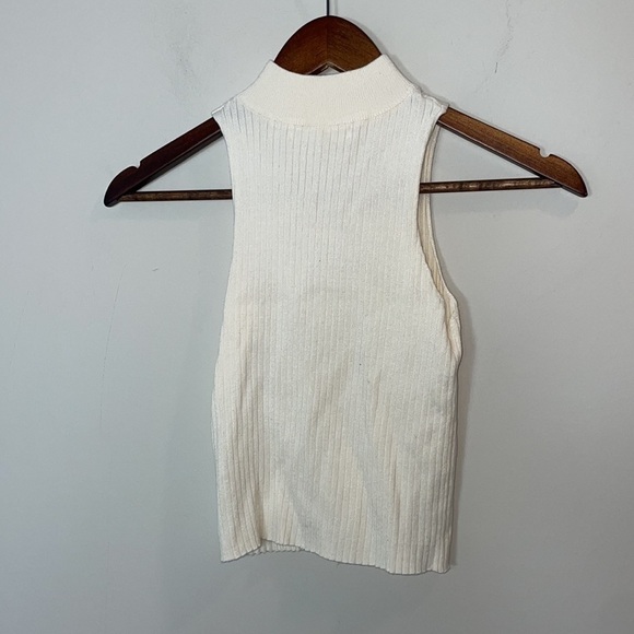 Closet Space mock neck halter top cream colored top women size large - Picture 3 of 5